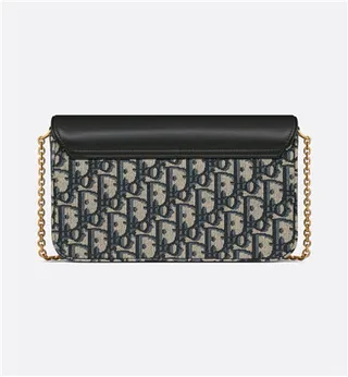 Dior Saddle Black Navy Monogram Canvas Shoulder Bag 12