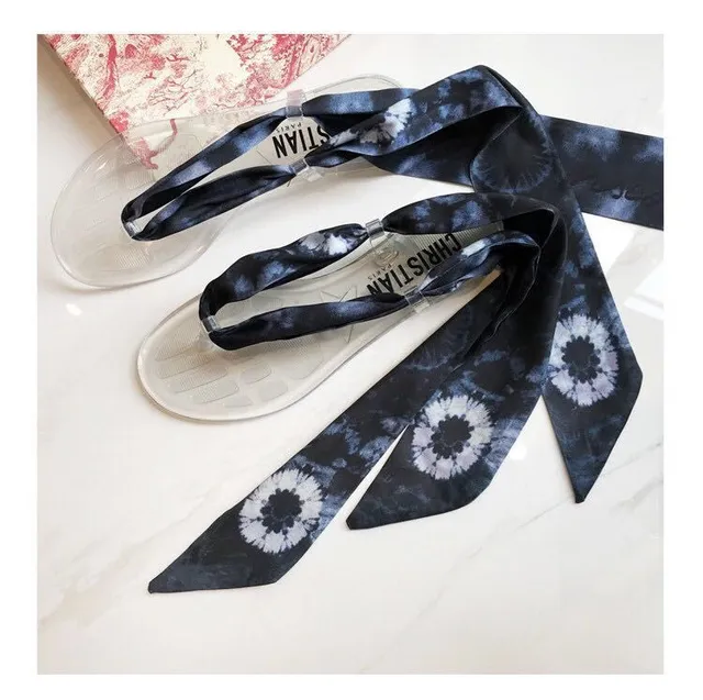 Dior So Real Slide Black Tie-Dye Bow Slippers 2