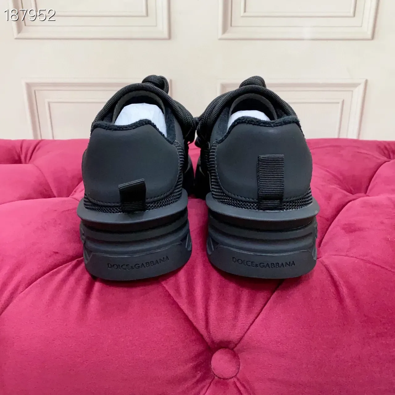 Dolce & Gabbana B23 أسود أحادي اللون حذاء رياضي لايف ستايل 2