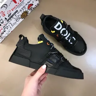 Dolce & Gabbana Defender أسود oversized حزام أحذية أسلوب حياة