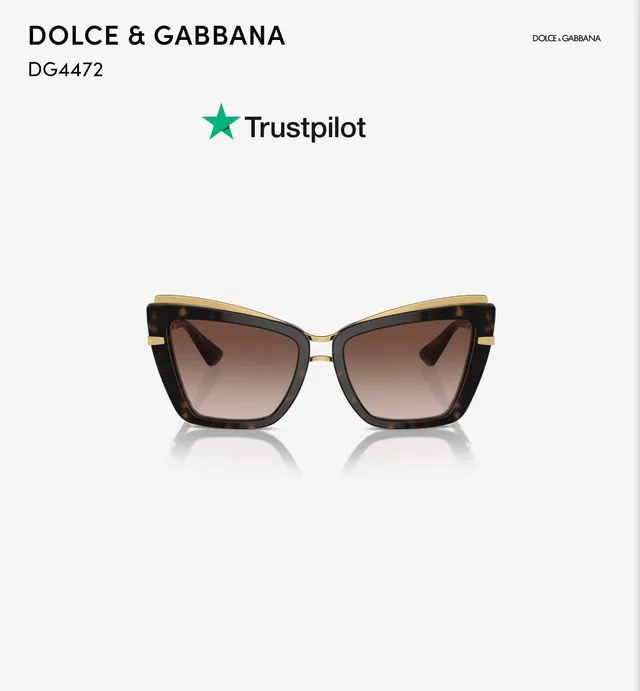 Dolce & Gabbana DG4472 Lunettes de soleil écaille et dorée oeil de chat 2