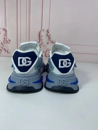 Dolce & Gabbana NS1 White Blue Sole Layered Upper Chunky Sneakers 3
