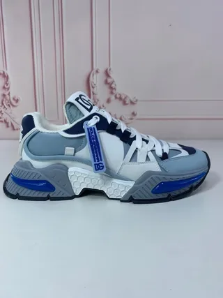 Dolce & Gabbana NS1 White Blue Sole Layered Upper Chunky Sneakers 8
