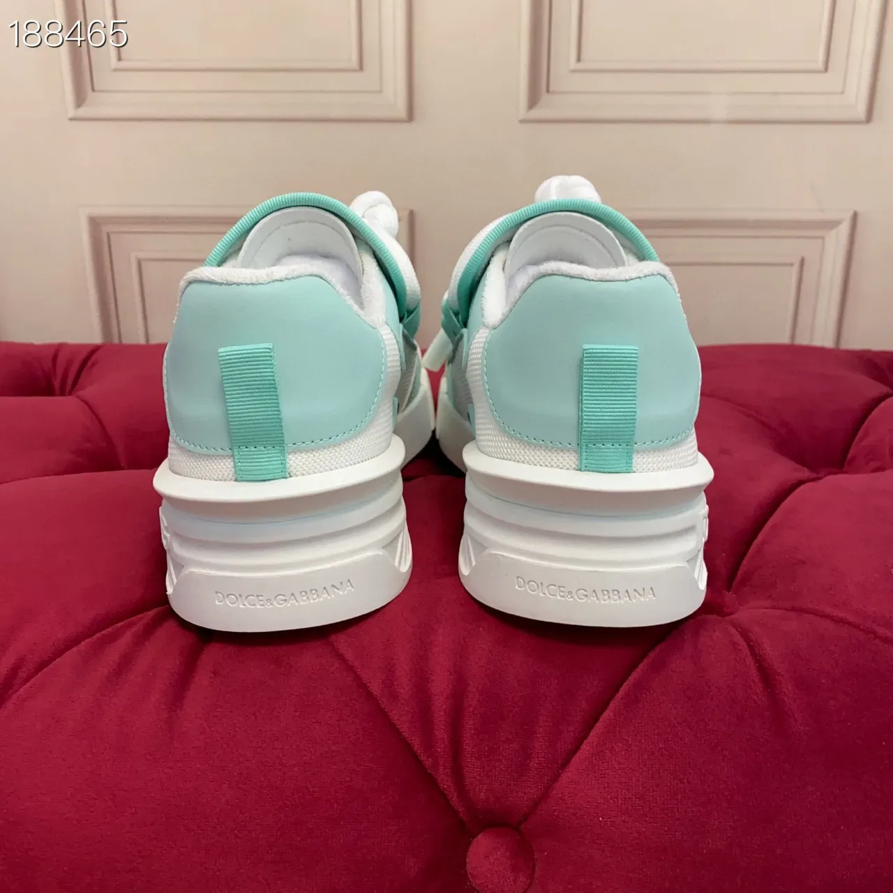 Dolce & Gabbana Portofino Blanc et Vert Menthe Sneakers Lifestyle 2