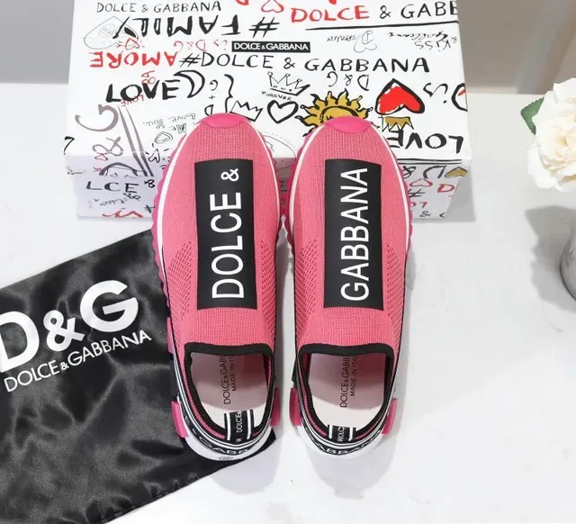 Dolce & Gabbana Speed Trainer Chaussures lifestyle en maille rose slip-on 3