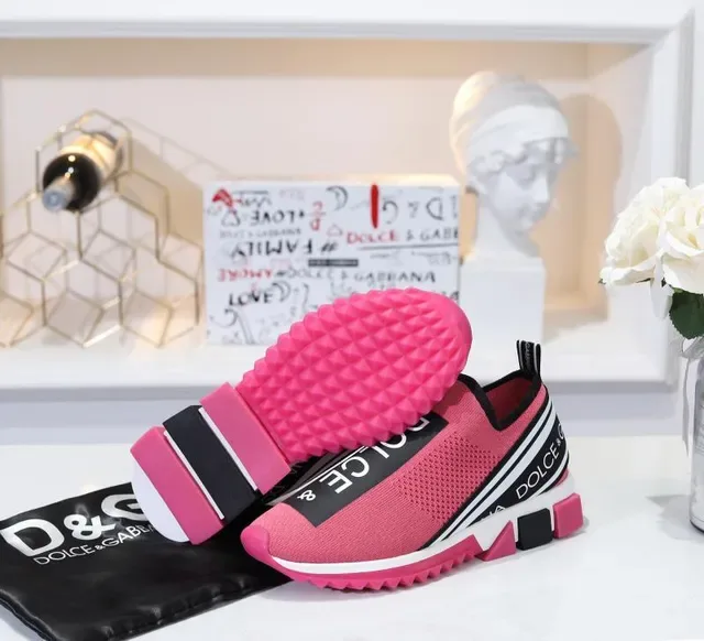 Dolce & Gabbana Speed Trainer Chaussures lifestyle en maille rose slip-on 4