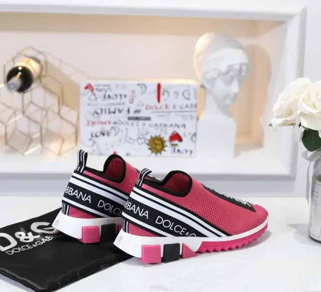 Dolce & Gabbana Speed Trainer Chaussures lifestyle en maille rose slip-on 5