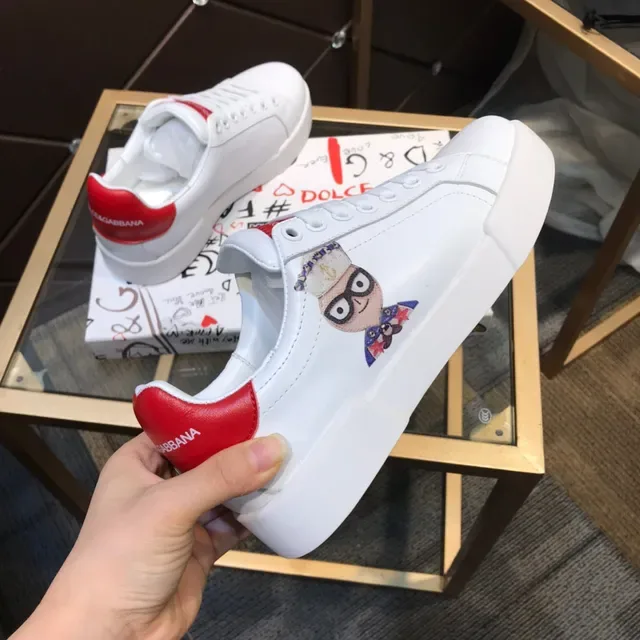 Dolce & Gabbana Sneakers Lifestyle Blanc et Rouge 5