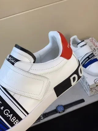 Dolce & Gabbana Blanco Marino Sin cordones Slip-On Cierre de correa elástica Lifestyle Sneakers 5