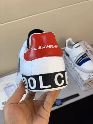 Dolce & Gabbana Blanco Marino Sin cordones Slip-On Cierre de correa elástica Lifestyle Sneakers 8