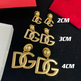 Dolce & Gabbana DG Logo Gold Drop Earring Earrings