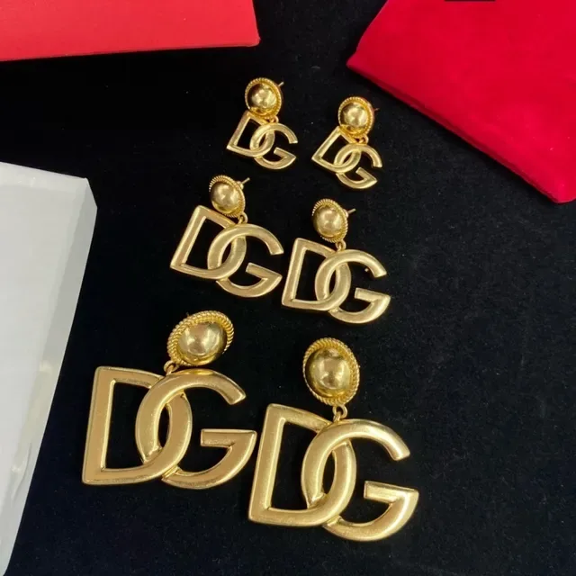 Dolce & Gabbana DG Logo Gold Drop Earring Earrings 2