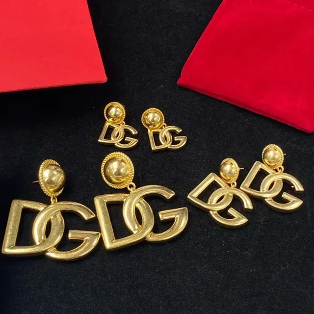 Dolce & Gabbana DG Logo Gold Drop Earring Earrings 3
