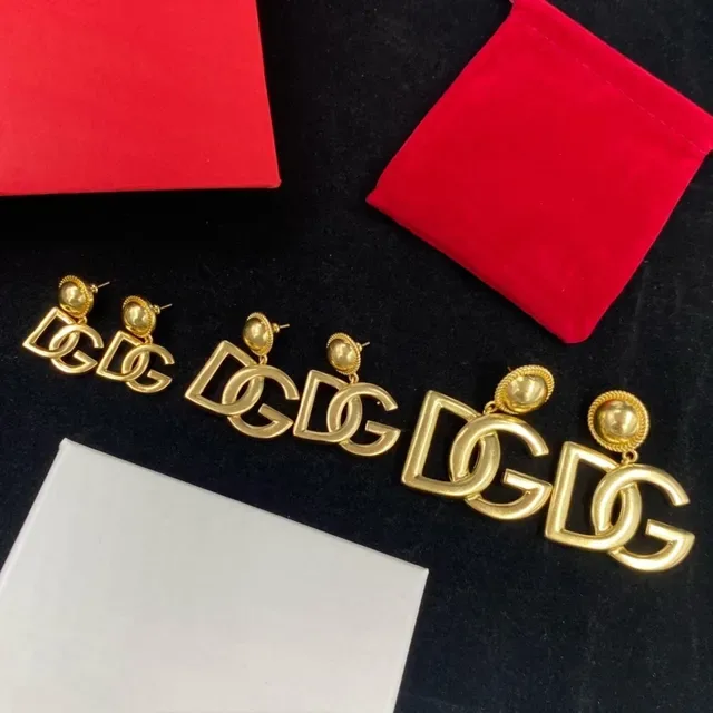Dolce & Gabbana DG Logo Gold Drop Earring Earrings 4