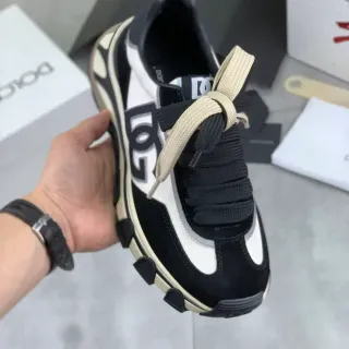 Dolce & Gabbana NS1 Black White Beige Lifestyle Sneakers