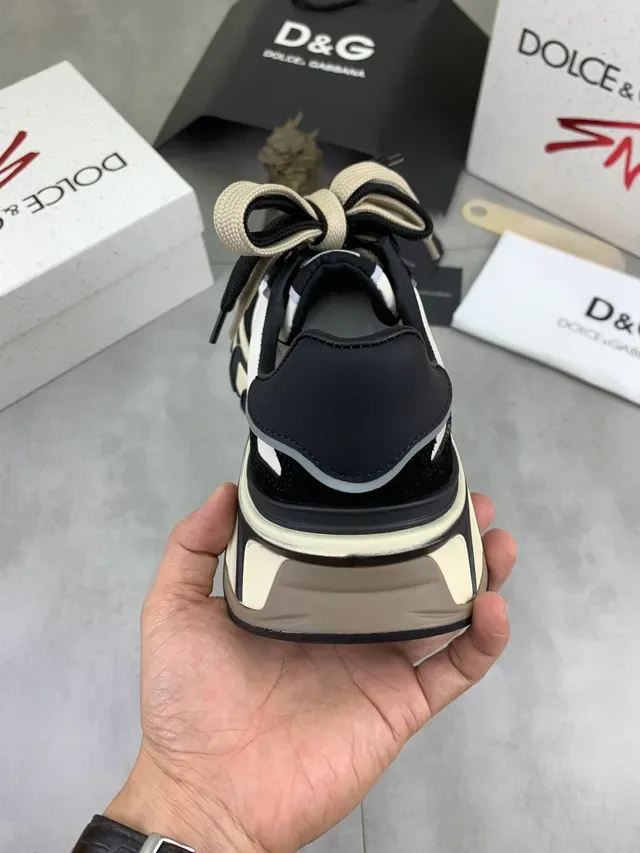 حذاء سنيكرز لايف ستايل Dolce & Gabbana NS1 أسود أبيض بيج 3