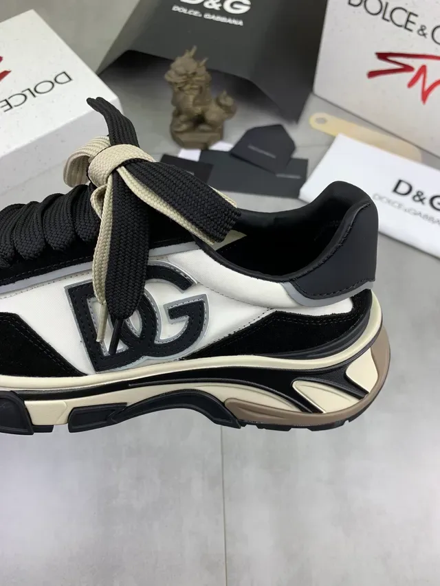 حذاء سنيكرز لايف ستايل Dolce & Gabbana NS1 أسود أبيض بيج 4
