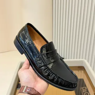 Dolce & Gabbana Penny Loafer Black Brown Patent Leather Loafer