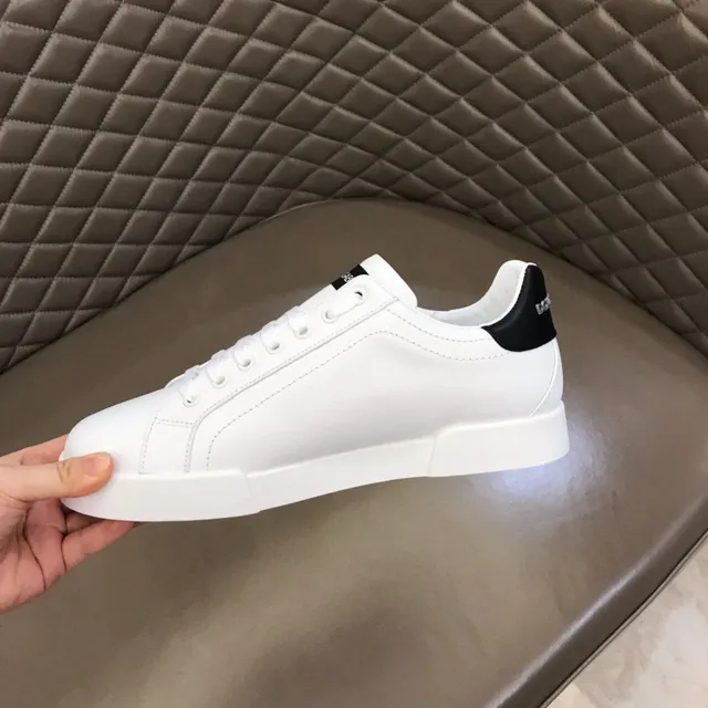 Dolce & Gabbana Portofino Baskets lifestyle blanc et noir basses centrées sur le logo 3