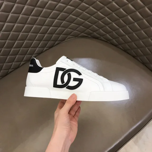 Dolce & Gabbana Portofino Baskets lifestyle blanc et noir basses centrées sur le logo 6
