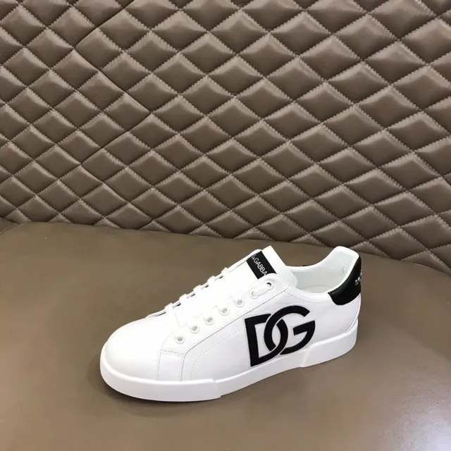 Dolce & Gabbana Portofino Baskets lifestyle blanc et noir basses centrées sur le logo 7