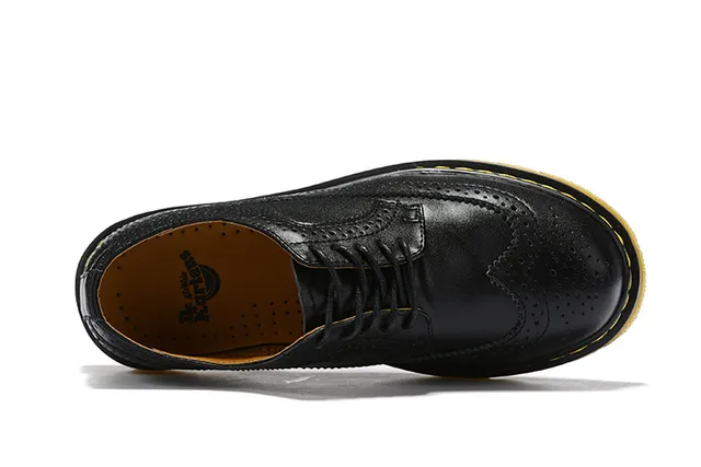 Dr. Martens 1461 Brogue Black White Two-Tone Wingtip Brogue 5