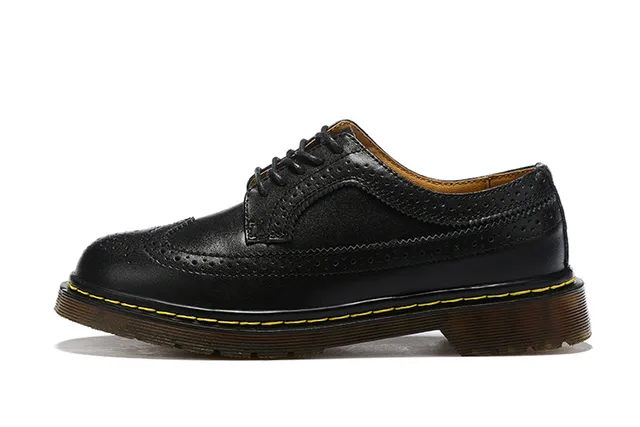 Dr. Martens 1461 Brogue Black White Two-Tone Wingtip Brogue 7