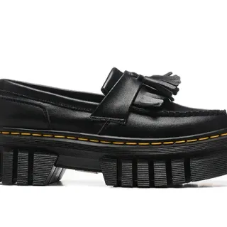 Dr. Martens Jadon أسود أصفر حزام تاسل سميك منصة حذاء ليوفر