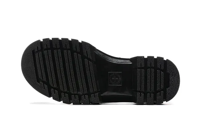 Dr. Martens Jadon Noir Jaune Bride à Franges Semelle Épaisse à Plateforme Mocassin 6