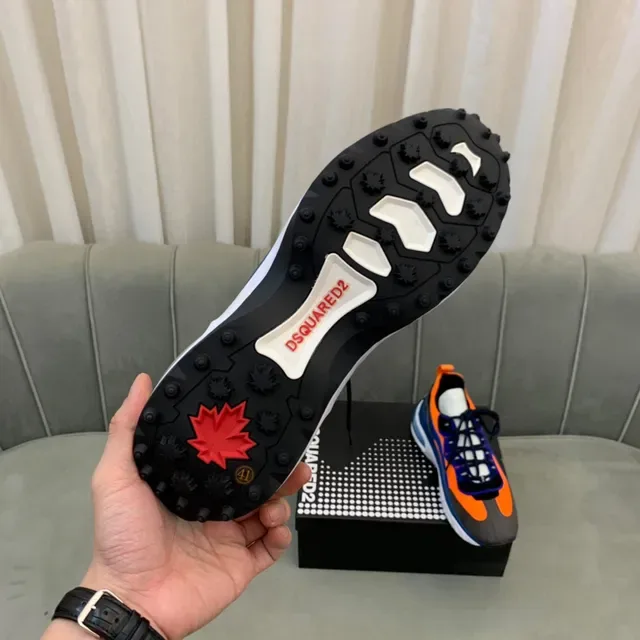 Dsquared2 ICON Orange Blue Gray Chunky Sneakers 2