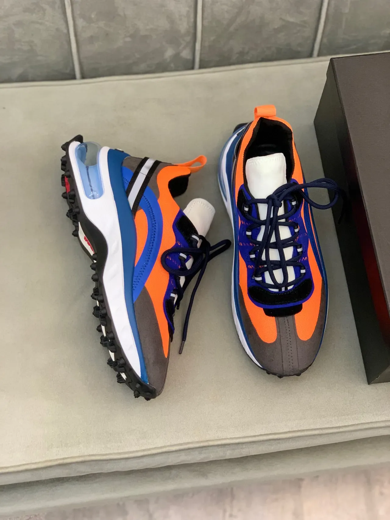 Dsquared2 ICON Orange Blue Gray Chunky Sneakers 6