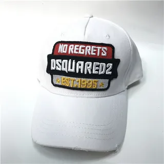 Dsquared2 No Regrets Embroidered Olive Green Baseball Cap 3