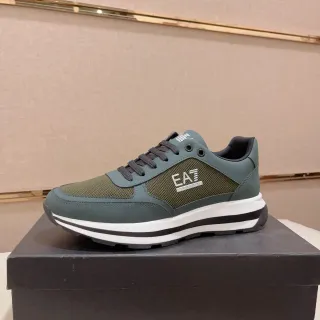 Emporio Armani EA7 Two-Tone Green and White Lifestyle Sneaker