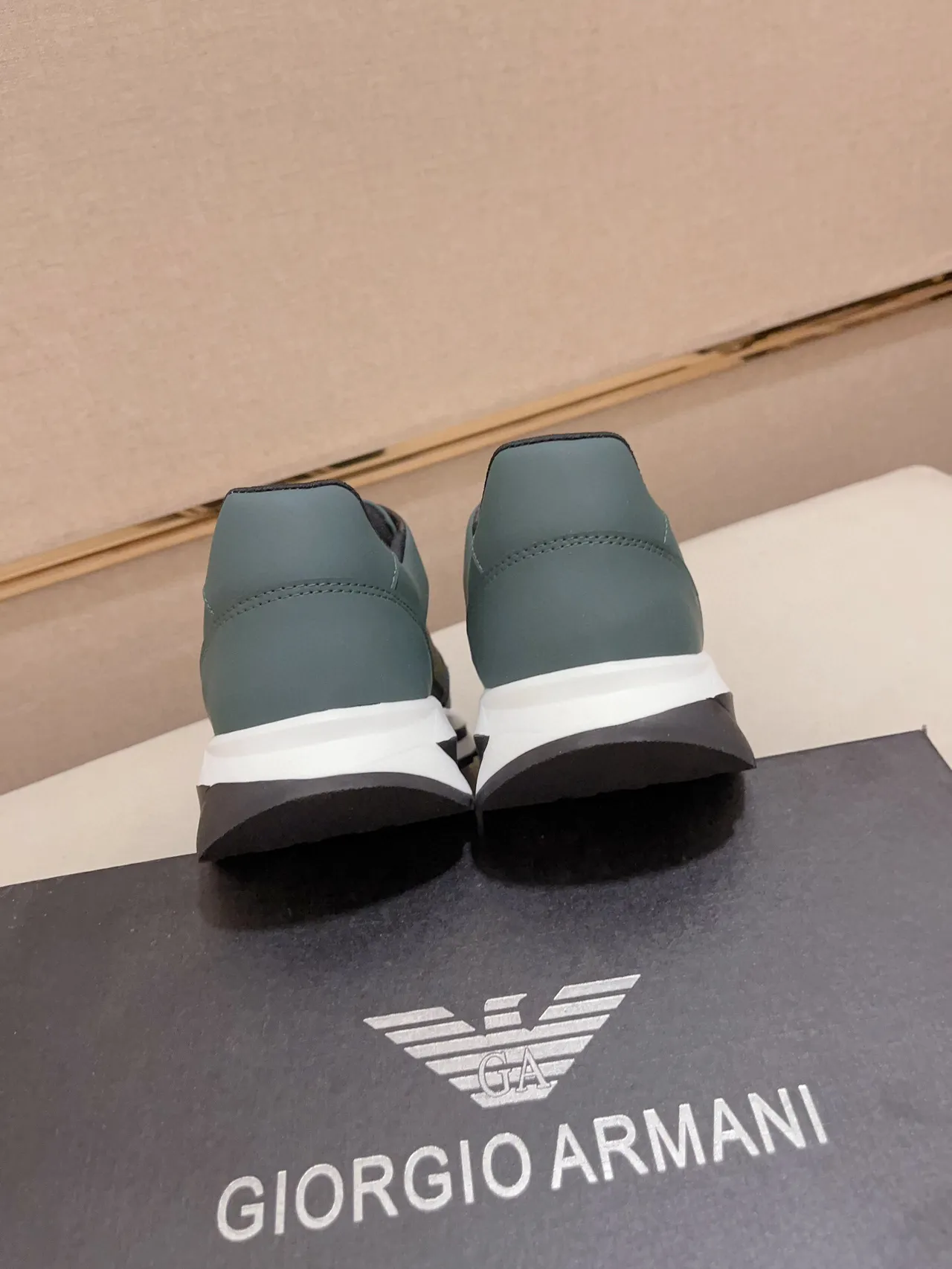 Emporio Armani EA7 Two-Tone Green and White Lifestyle Sneaker 9