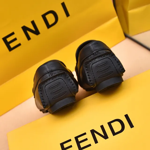 Fendi Bit Loafer Mocassins Pretos e Cinza Monogram 3