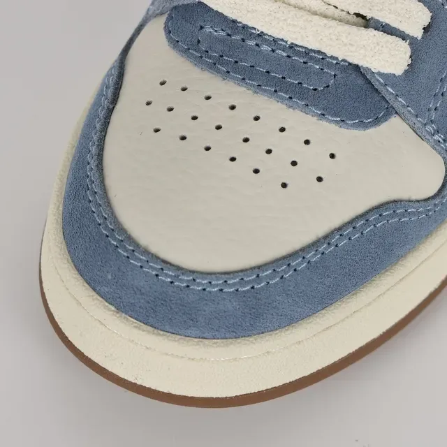 Fendi Bleu Marine Upper En Daim Et Cuir En Couches Superposition De Monogramme FF Sneakers Lifestyle 5