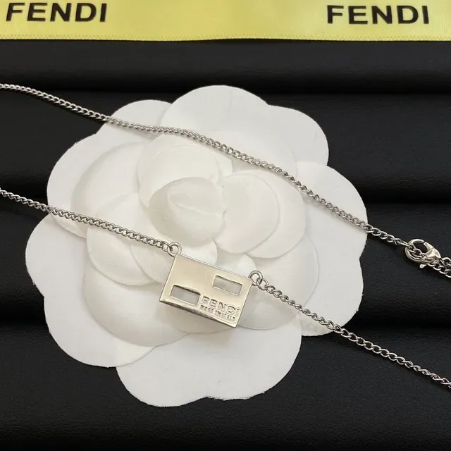 Fendi FF Logo Collier Triple Argent 2