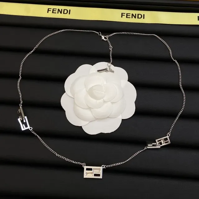 Fendi FF Logo Collier Triple Argent 4