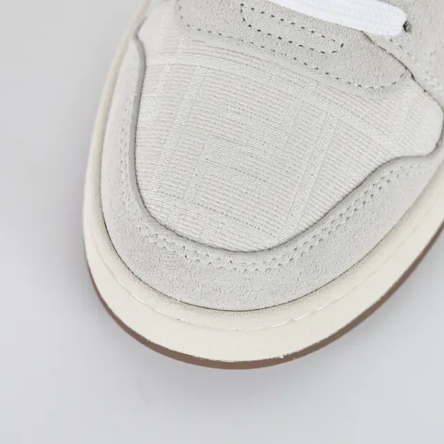 Fendi FF Sneaker Beige Brown Layered Suede And Textile Upper Embossed Monogram Lifestyle Sneakers 5