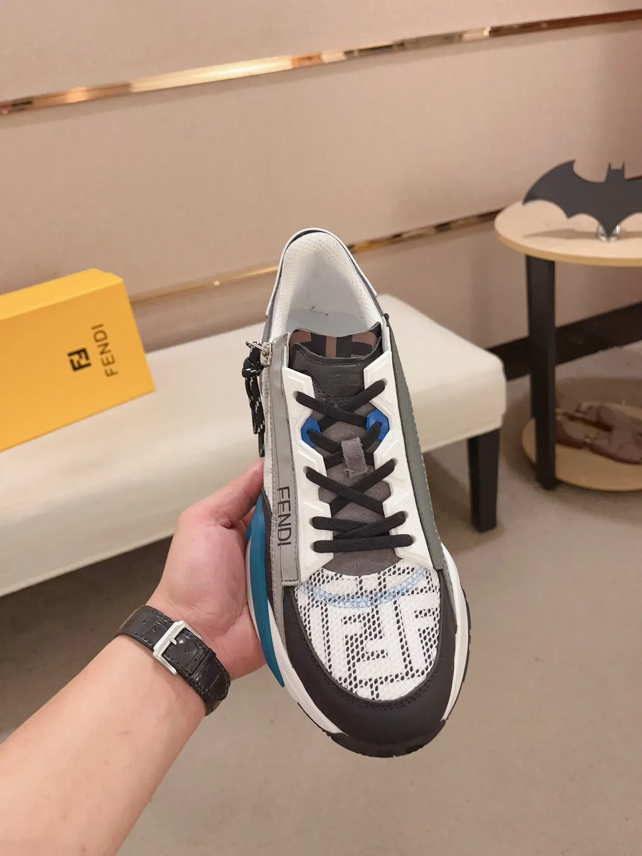 Fendi First Monogram Mesh Chunky Sneaker 2
