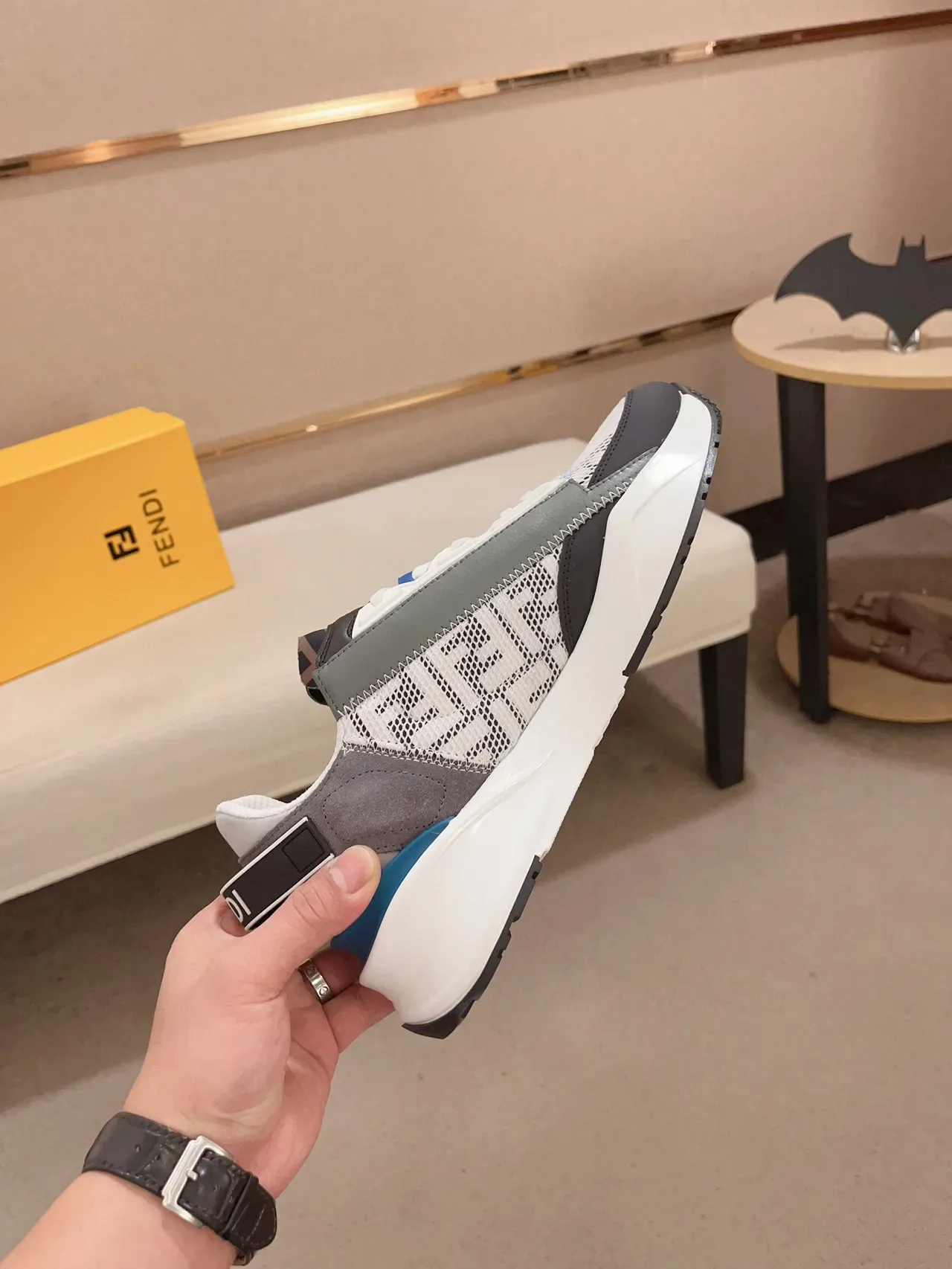 Fendi First Monogram Mesh Chunky Sneaker 5