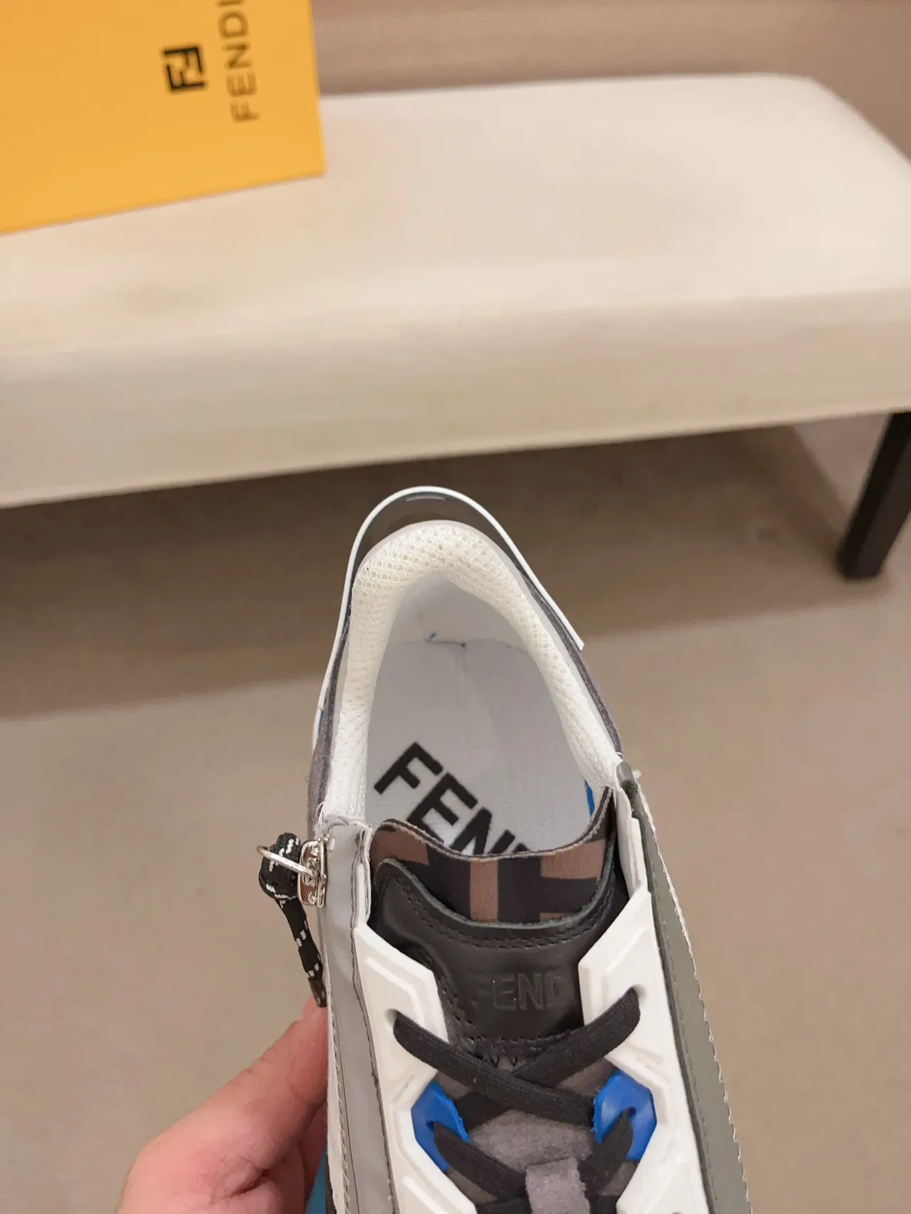 Fendi First Monogram Mesh Chunky Sneaker 6