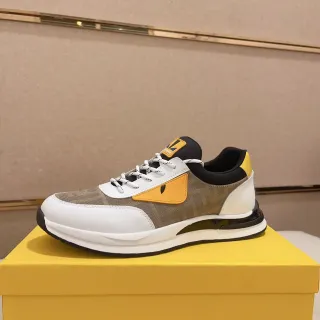 Fendi Monster Sneaker White Beige Yellow Lifestyle Sneakers