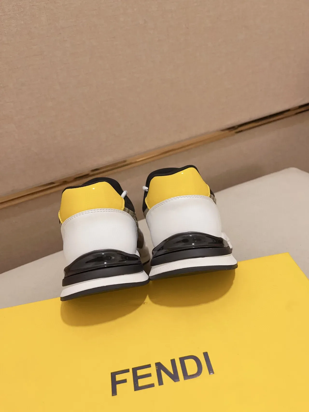 Fendi Monster Sneaker White Beige Yellow Lifestyle Sneakers 9