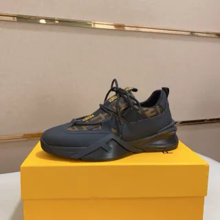 Fendi Runner Black and Brown Monogram Chunky Sneakers