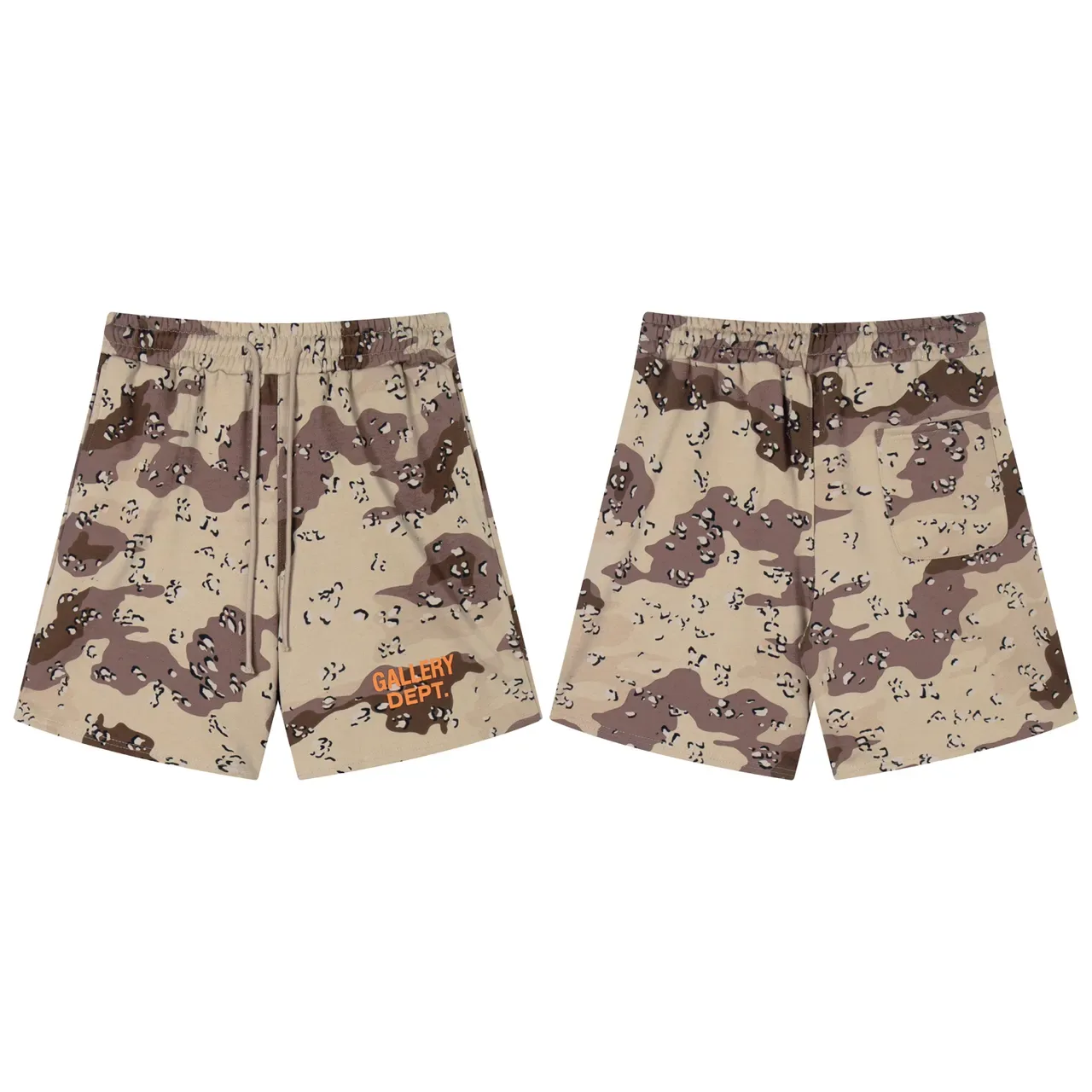 Gallery Dept Multicolor Camouflage Print Drawstring Waist Shorts 8