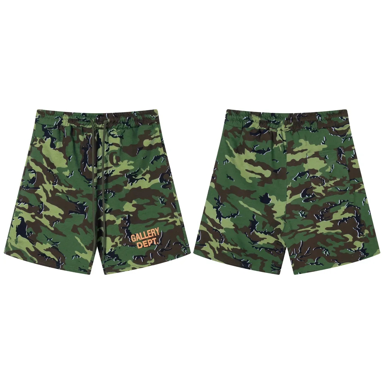 Gallery Dept Multicolor Camouflage Print Drawstring Waist Shorts 11