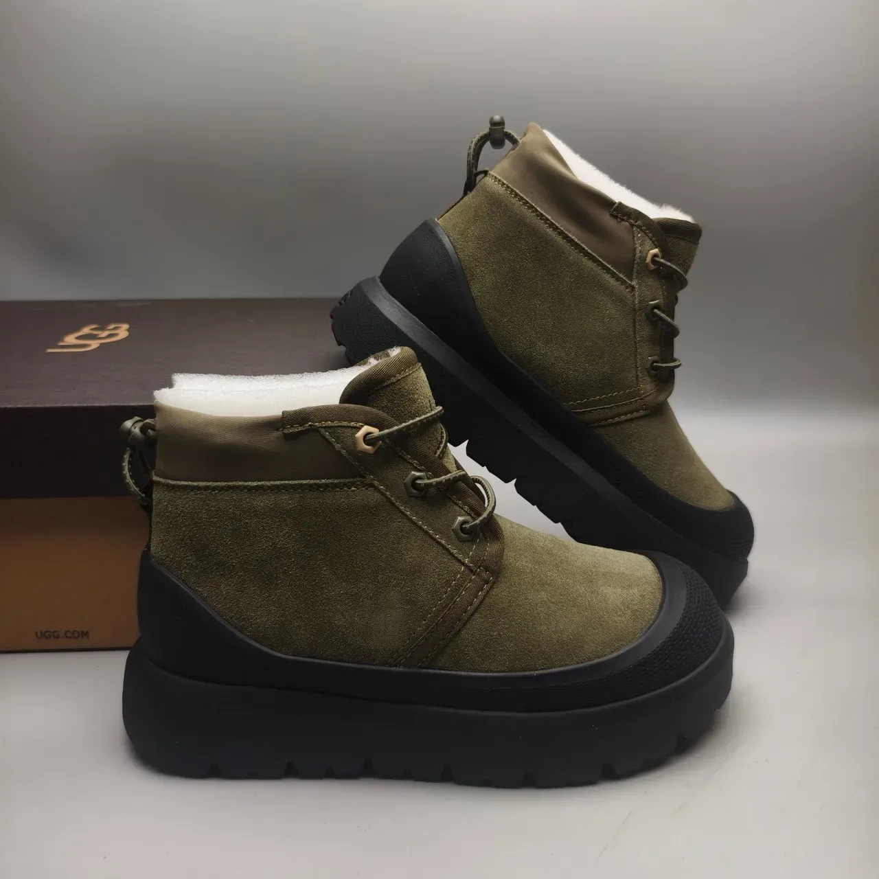 Botas Army Green Black Camurça Sola Chunky Lug Sole 6