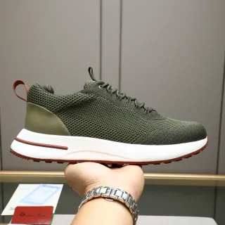 Verde Militar Marrom Tricô Superior Camadas Múltiplas Solado Médio Tênis