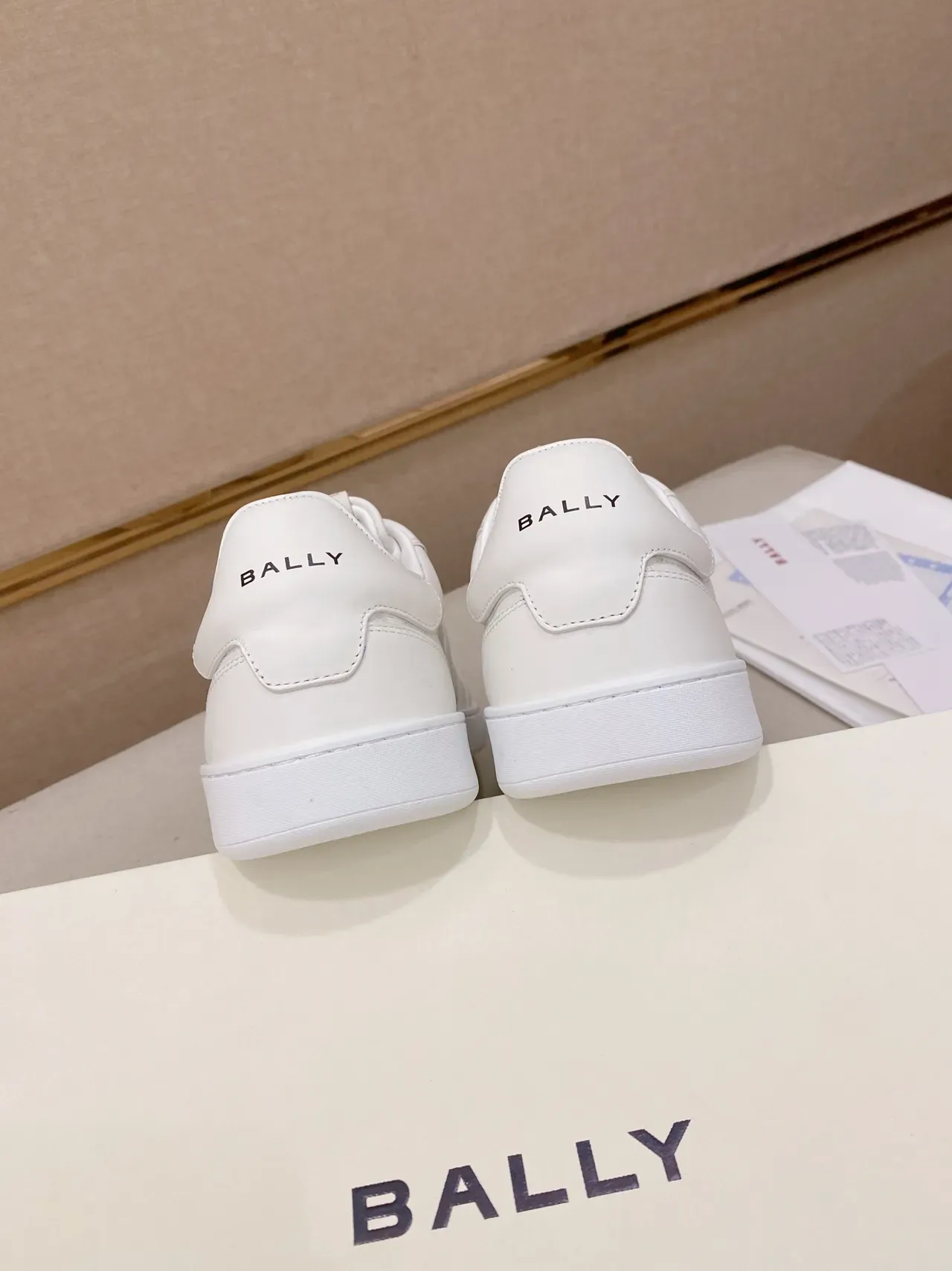 BALLY White Leather Court-Inspired Lifestyle Sneaker 3